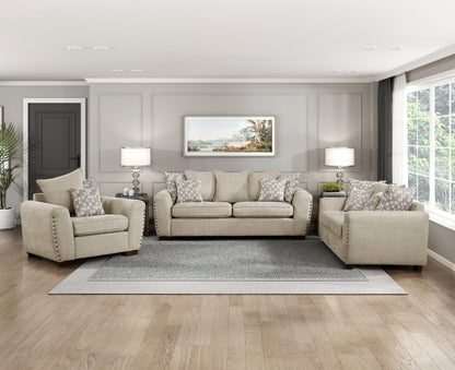 Homelegance Silverthorne Sectional Sofa in Sesame-Hued Chenille 8579SS-3
