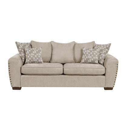 Homelegance Silverthorne Sectional Sofa in Sesame-Hued Chenille 8579SS-3