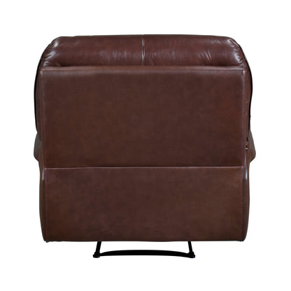Homelegance Lyman Reclining Chair in Brown Leather 8588BR-1