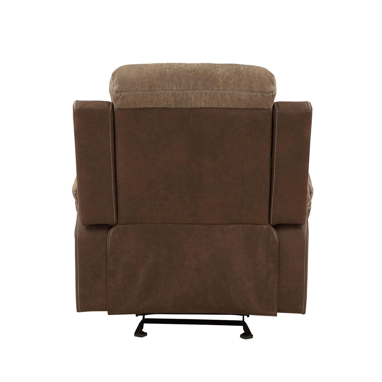 Homelegance Glendale Glider Recliner in Brown Polished Microfiber 8599BR-1