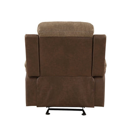 Homelegance Glendale Glider Recliner in Brown Polished Microfiber 8599BR-1