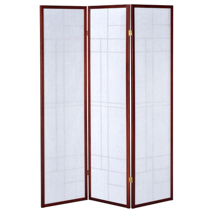 Katerina 3-Panel Room Divider Folding Shoji Screen Cherry