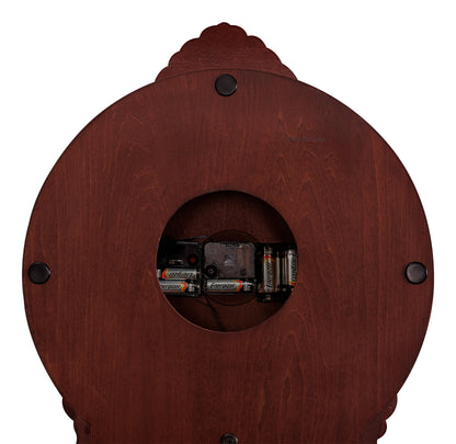 Narcissa Grandfather Clock with Adjustable Chime Brown Red