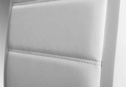 Donna Contemporary White Leatherette Dining Chair
