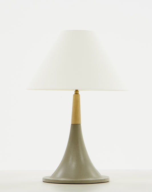 Modrest Nunez Modern Concrete and Oak Table Lamp