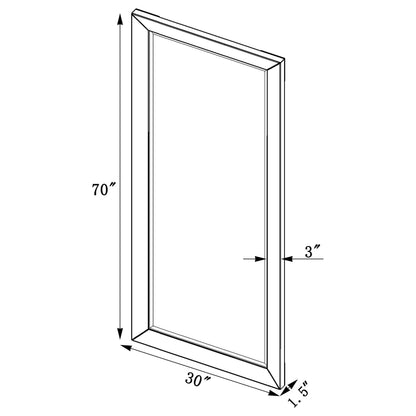 Barnett 30 x 70 Inch Full Length Floor or Wall Mirror Silver