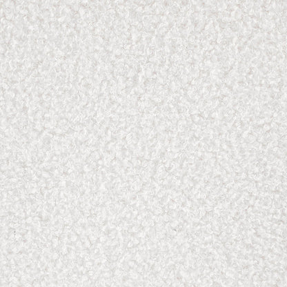 Valia Faux Sheepskin Upholstered Round Storage Ottoman Ivory