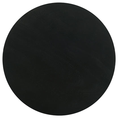 Dianella Round Pedestal Base Accent Side Table Black Stain