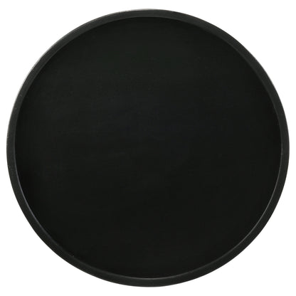 Ixia Round Solid Mango Wood Accent Side Table Black Stain