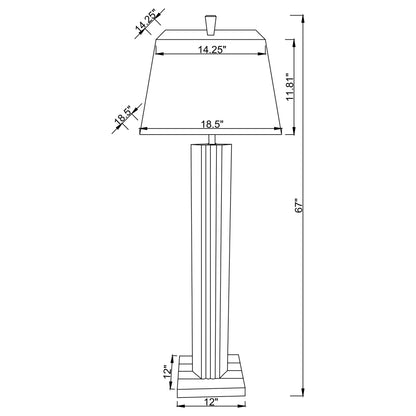 Elena 67-inch Square Tapered Mirrored Floor Lamp Brown