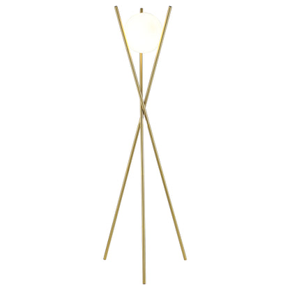 Yamileth 65-inch Spherical Bulb Metal Tripod Floor Lamp Gold