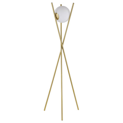 Yamileth 65-inch Spherical Bulb Metal Tripod Floor Lamp Gold