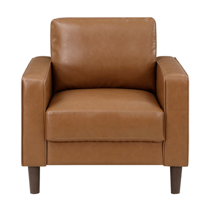 Homelegance Malcolm Accent Chair in Brown Faux Leather 9203BRW-1