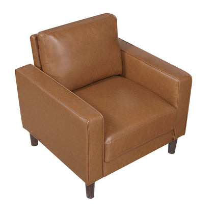 Homelegance Malcolm Accent Chair in Brown Faux Leather 9203BRW-1