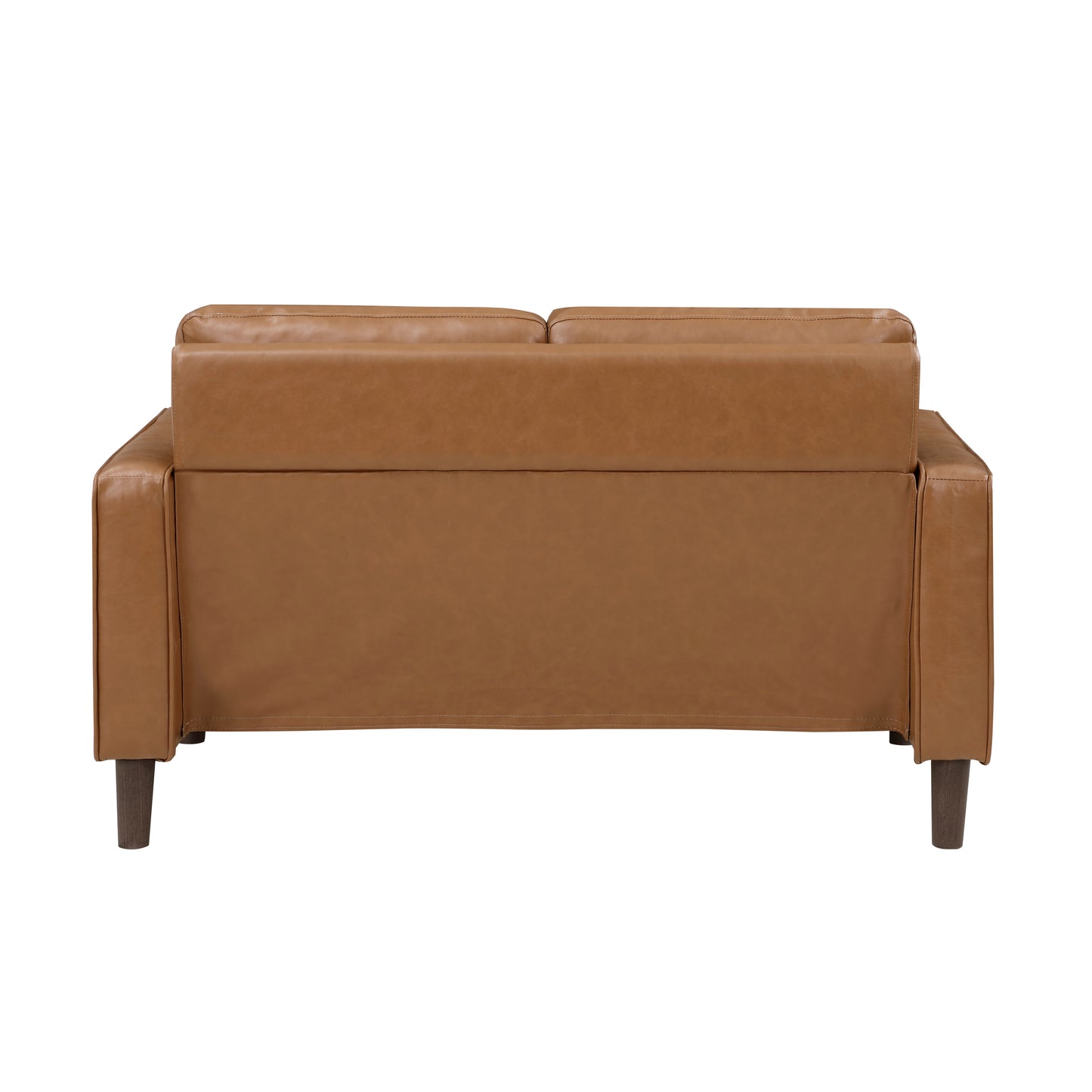 Homelegance Malcolm Loveseat in Brown Faux Leather 9203BRW-2