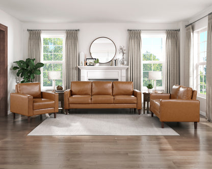 Homelegance Malcolm Accent Chair in Brown Faux Leather 9203BRW-1