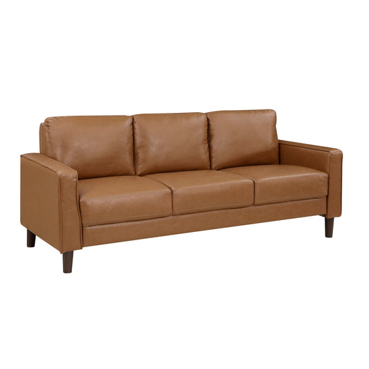 Homelegance Malcolm Sectional Sofa in Rich Brown Faux Leather 9203BRW-3