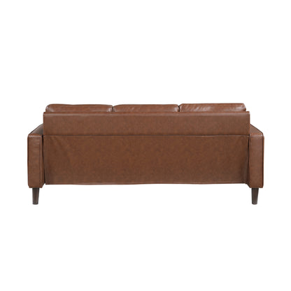 Homelegance Malcolm Sofa in Chocolate Faux Leather 9203CHC-3