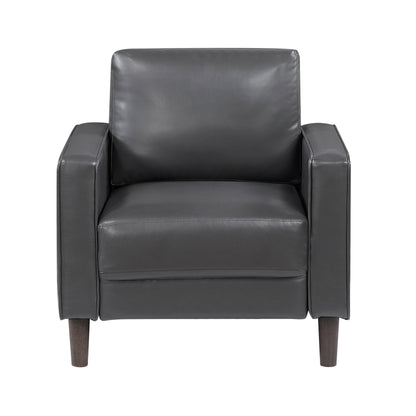 Homelegance Malcolm Accent Chair in Dark Gray Faux Leather 9203DGY-1