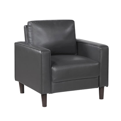 Homelegance Malcolm Accent Chair in Dark Gray Faux Leather 9203DGY-1