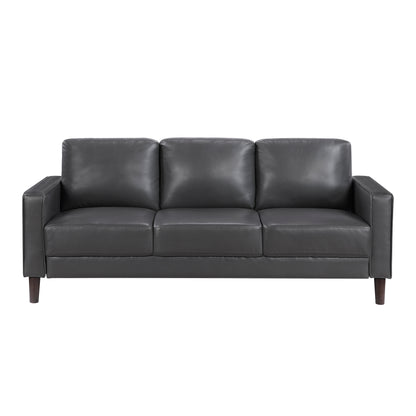 Homelegance Malcolm Dark Gray Faux Leather Sectional Sofa 9203DGY-3