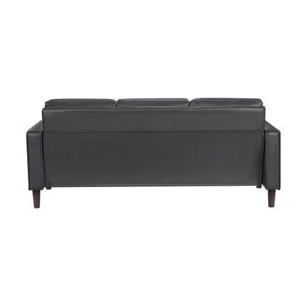 Homelegance Malcolm Dark Gray Faux Leather Sectional Sofa 9203DGY-3