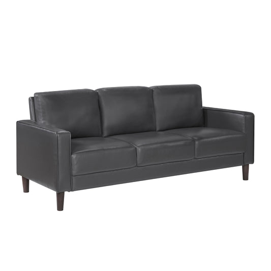 Homelegance Malcolm Dark Gray Faux Leather Sectional Sofa 9203DGY-3