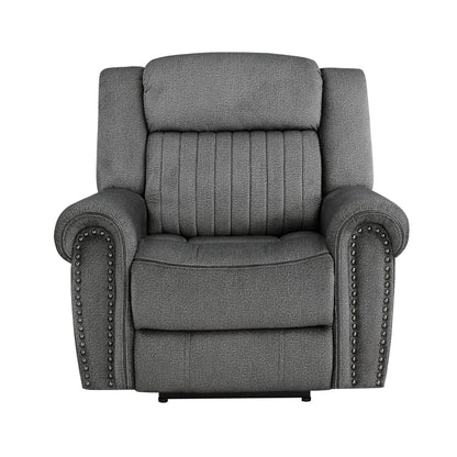Homelegance Brennen Reclining Chair Power Recliner in Charcoal 9204CC-1PW