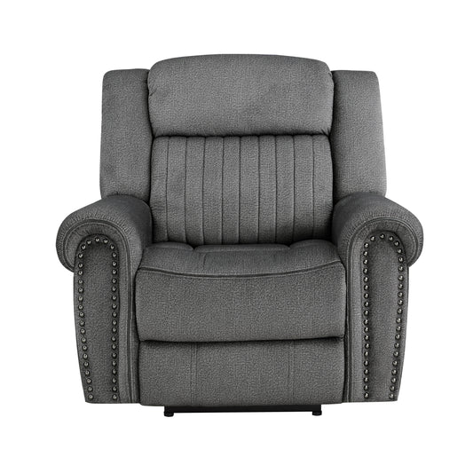 Homelegance Brennen Reclining Chair Power Recliner in Charcoal 9204CC-1PW