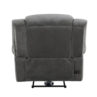 Homelegance Brennen Reclining Chair Power Recliner in Charcoal 9204CC-1PW