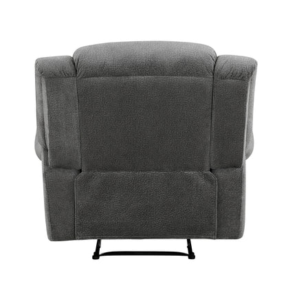 Homelegance Brennen Reclining Chair in Charcoal Textured Microfiber 9204CC-1