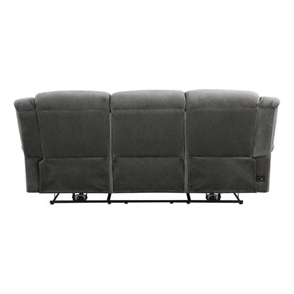 Homelegance Brennen Charcoal Power Double Reclining Sectional Sofa 9204CC-3PW