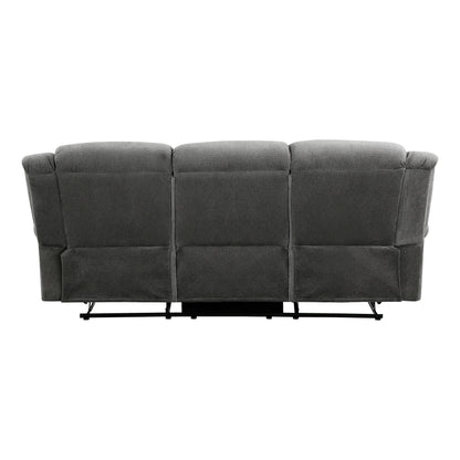 Homelegance Brennen Sectional Sofa Charcoal Microfiber Double Recliner 9204CC-3