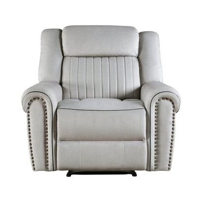 Homelegance Brennen Reclining Chair in Mist Textured Microfiber 9204MT-1