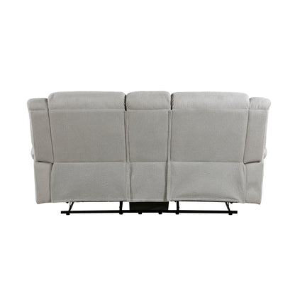 Homelegance Brennen Loveseat Reclining with Center Console in Mist 9204MT-2