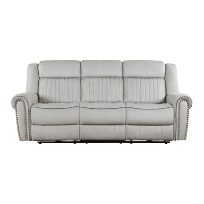 Homelegance Brennen Sectional Sofa Mist-Hued Microfiber Power Recliner 9204MT-3PW