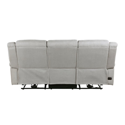Homelegance Brennen Sectional Sofa Mist-Hued Microfiber Power Recliner 9204MT-3PW