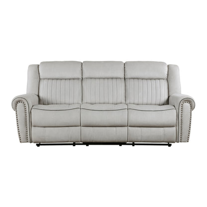 Homelegance Brennen Mist Double Reclining Sectional Sofa 9204MT-3