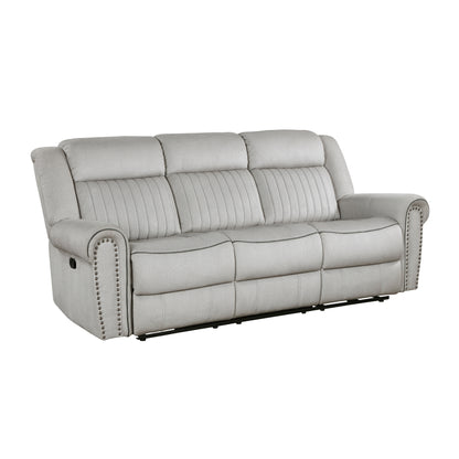 Homelegance Brennen Mist Double Reclining Sectional Sofa 9204MT-3