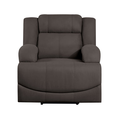 Homelegance Camryn Reclining Chair Power Recliner in Chocolate 9207CHC-1PW