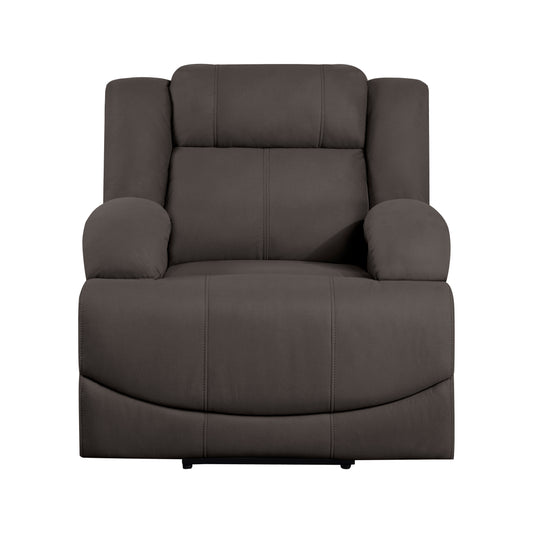 Homelegance Camryn Reclining Chair Power Recliner in Chocolate 9207CHC-1PW