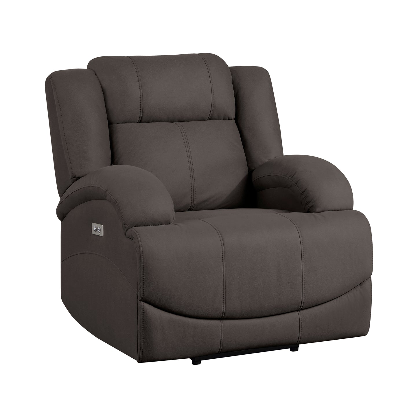 Homelegance Camryn Reclining Chair Power Recliner in Chocolate 9207CHC-1PW