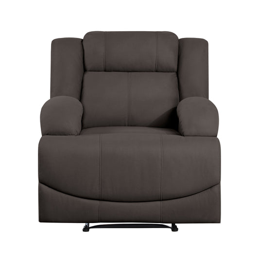 Homelegance Camryn Reclining Chair in Chocolate Polished Microfiber 9207CHC-1