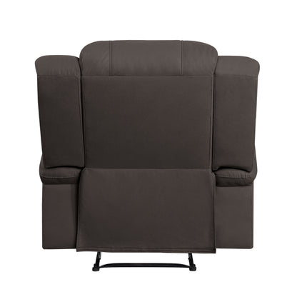 Homelegance Camryn Reclining Chair in Chocolate Polished Microfiber 9207CHC-1