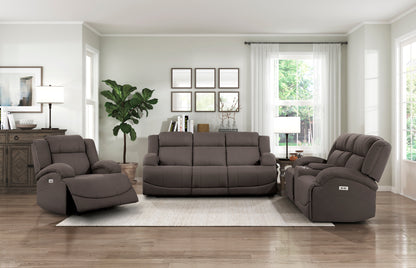 Homelegance Camryn Reclining Chair Power Recliner in Chocolate 9207CHC-1PW