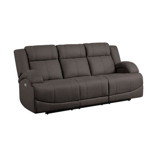 Homelegance Camryn Power Reclining Sofa in Chocolate 9207CHC-3PW