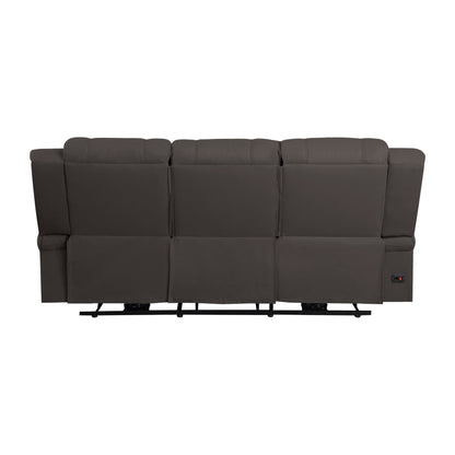 Homelegance Camryn Power Reclining Sofa in Chocolate 9207CHC-3PW