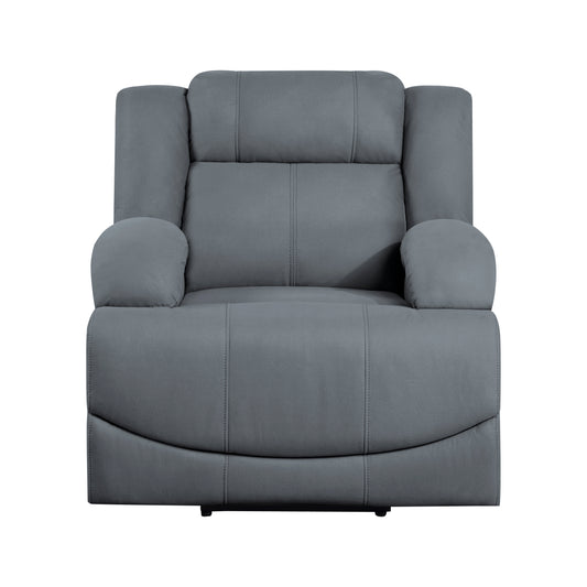 Homelegance Camryn Reclining Chair Power Recliner in Graphite Blue 9207GPB-1PW