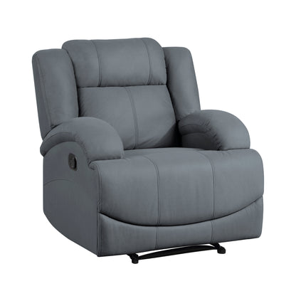 Homelegance Camryn Reclining Chair in Graphite Blue 9207GPB-1