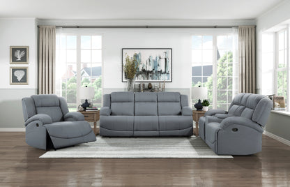Homelegance Camryn Reclining Chair in Graphite Blue 9207GPB-1